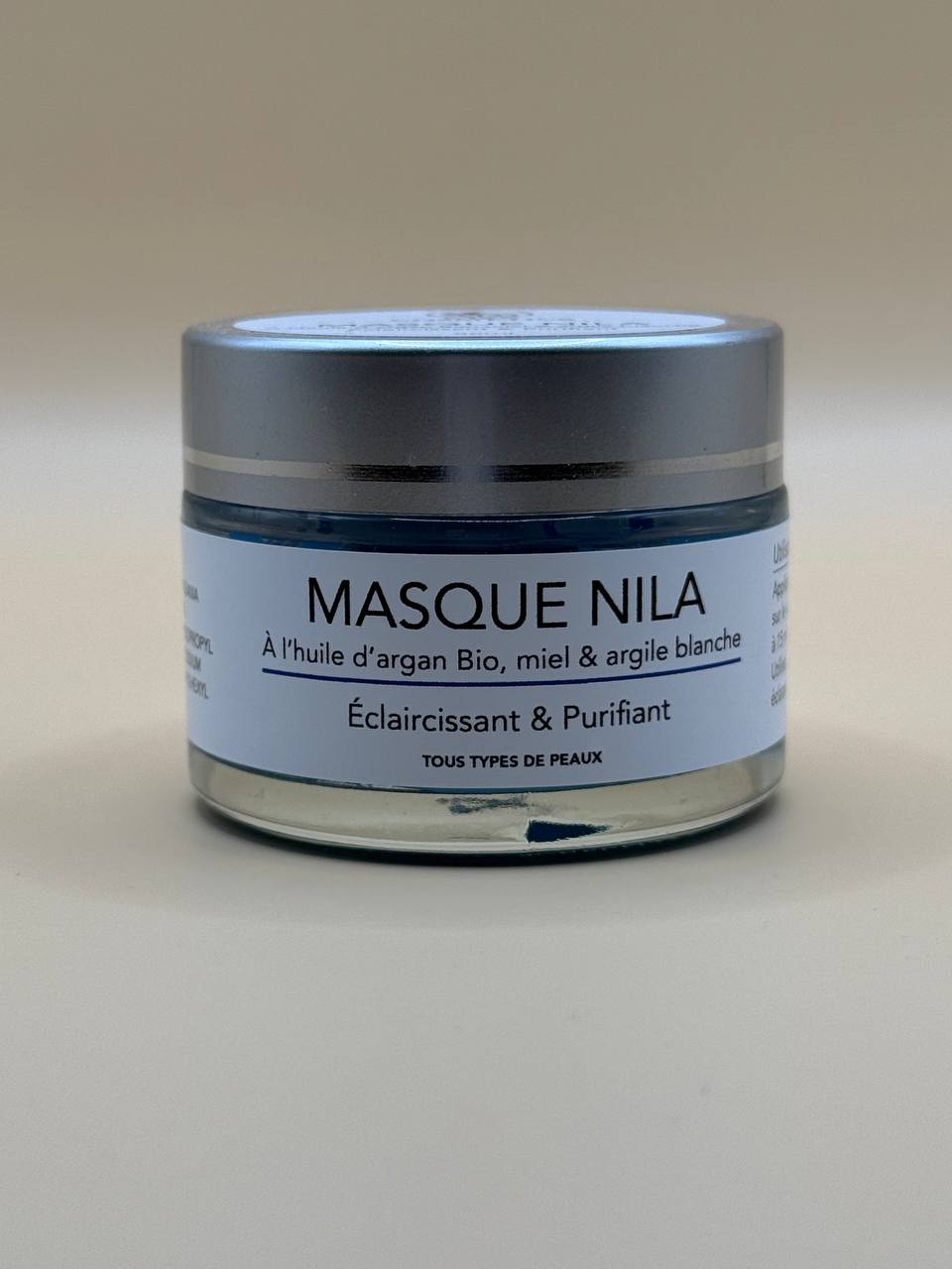 Masque Visage Nila - Huile d'Argan Bio , Miel & Argile Blanche