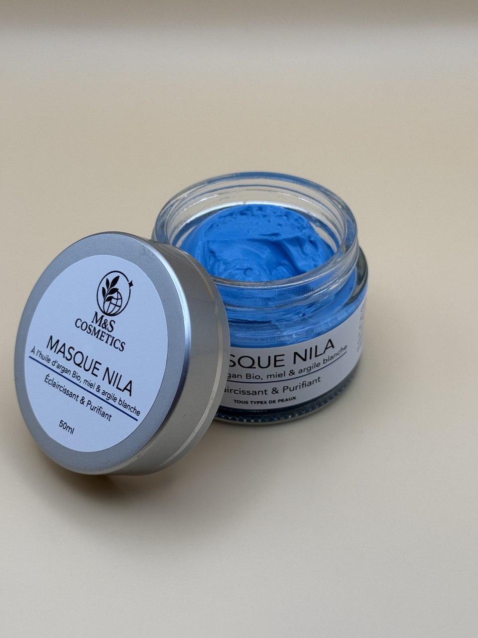 Masque Visage Nila - Huile d'Argan Bio , Miel & Argile Blanche